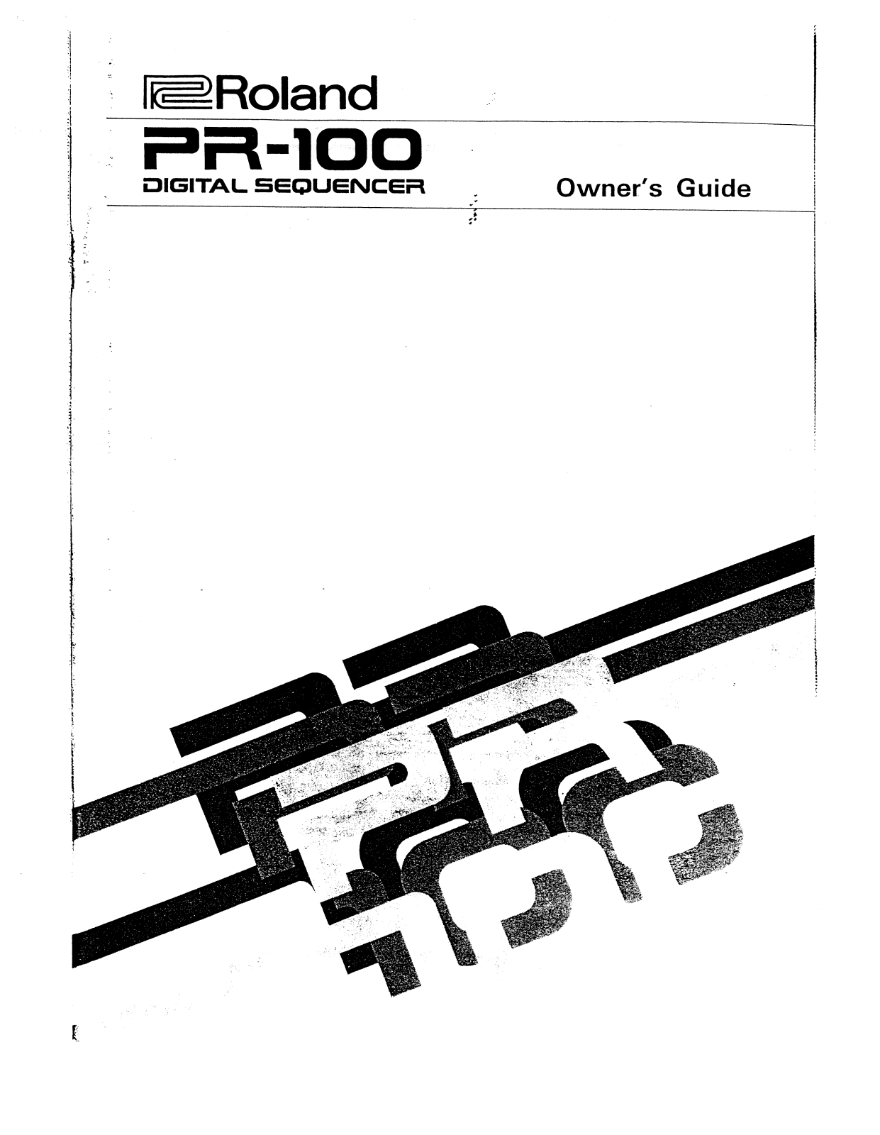 Roland PR-100 User Manual