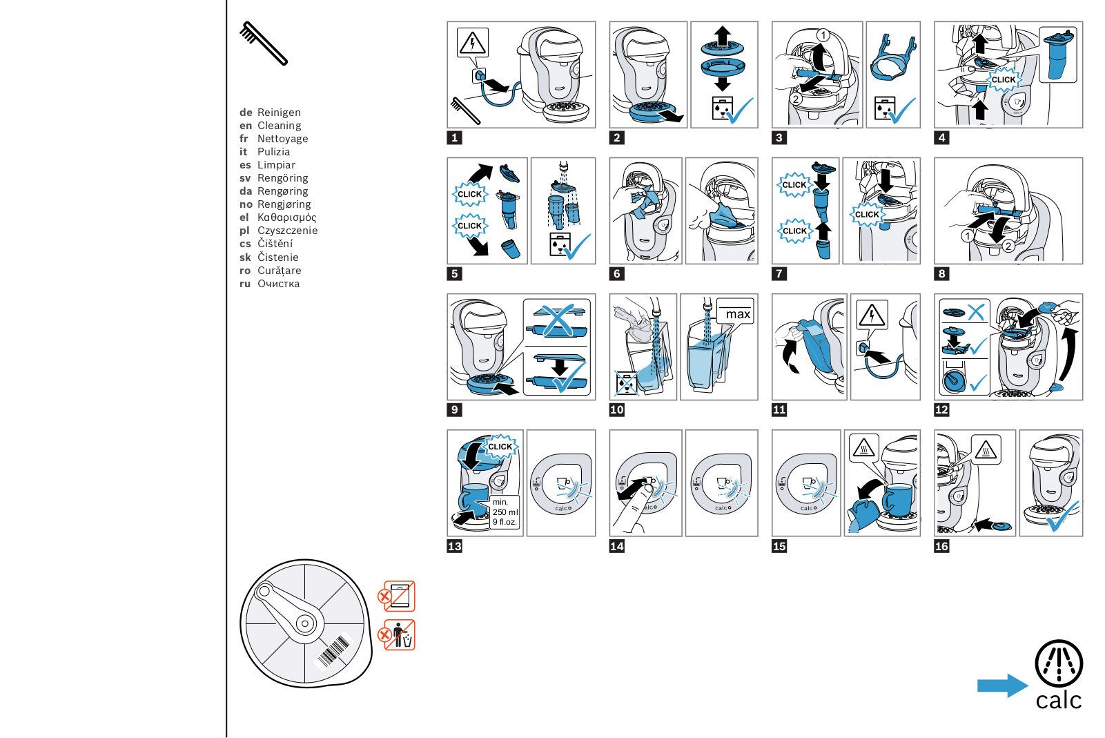 Bosch TAS1103, TAS1107, TAS1106, TAS1102, TAS1104 Further installation information