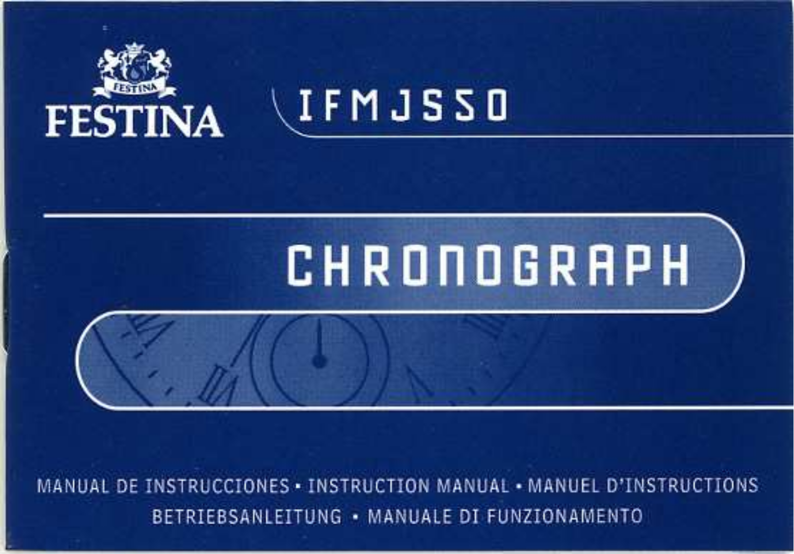 FESTINA IFMJS5O CHROMOGRAPH User Manual