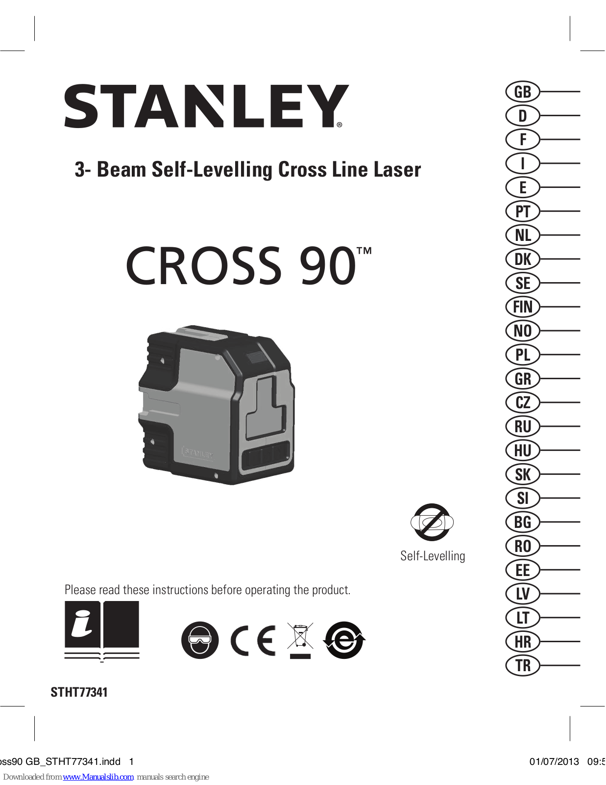 Stanley CROSS 90, STHT77341, Cubix STHT77340 User Manual