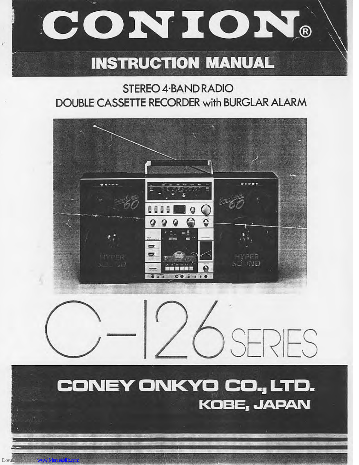 Onkyo Conion C-126 Instruction Manual