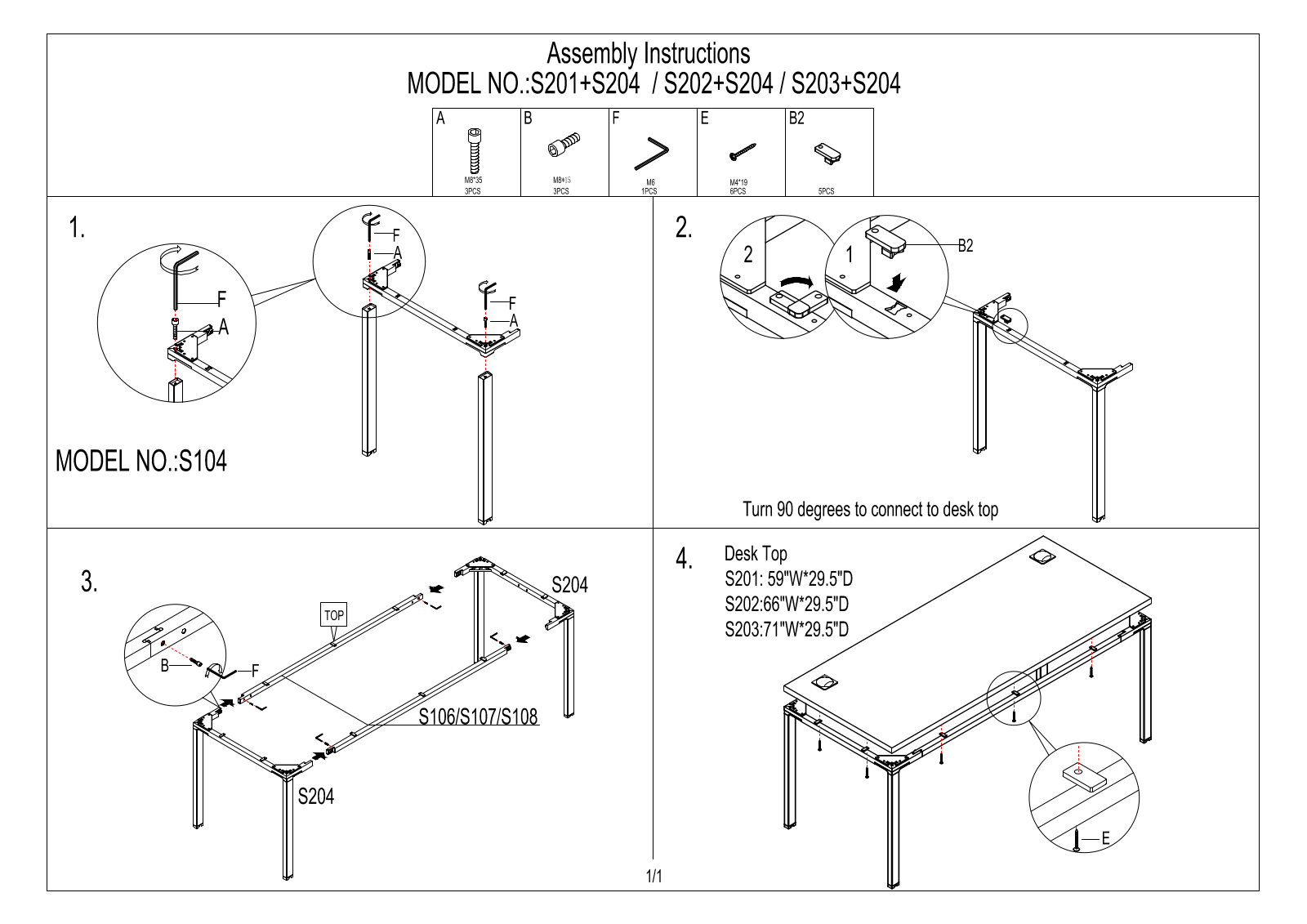 Boss S203WT, S204, S203, S202, S202WT Assembly Guide