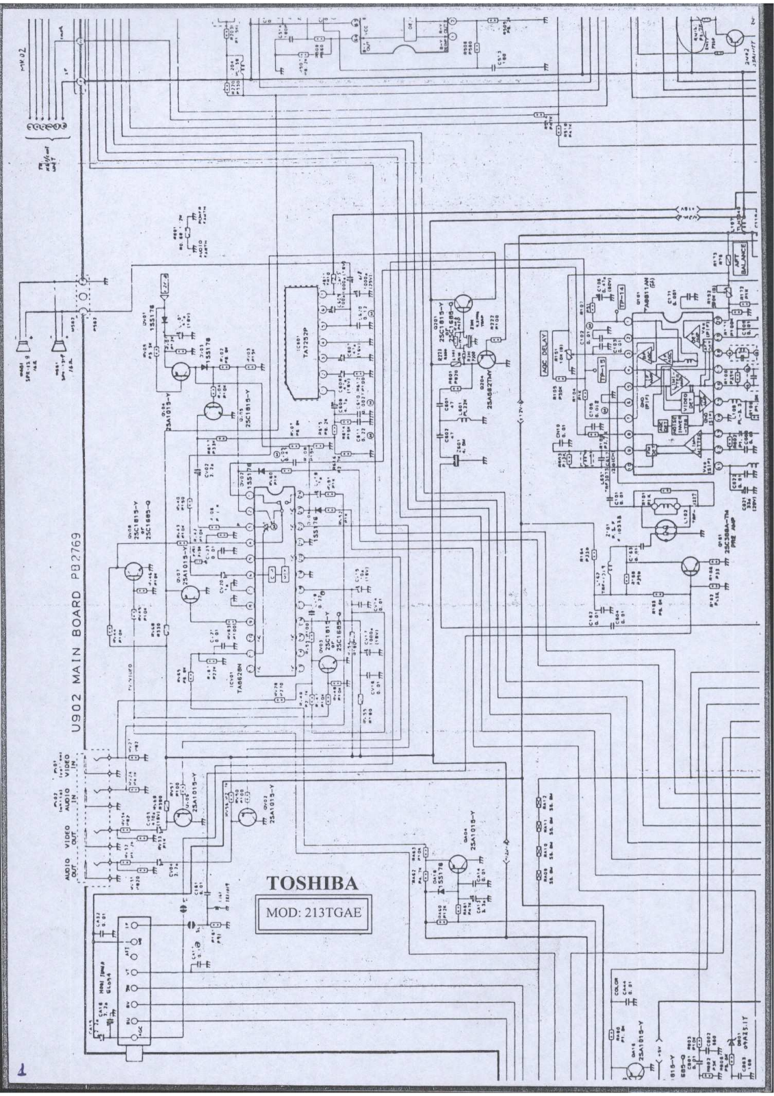 Toshiba 213TGAE Diagram