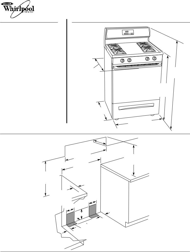 Whirlpool SF357PEM Dimension Guide