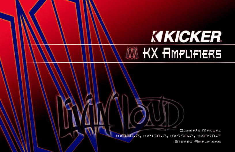 Kicker KX350.2 User Manual