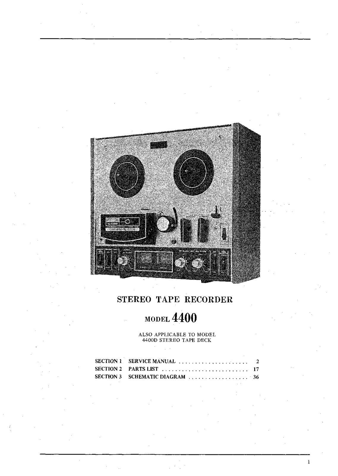 Akai 4400-D Service Manual