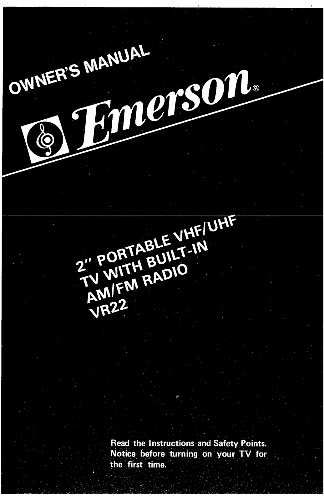 EMERSON VR22 User Manual