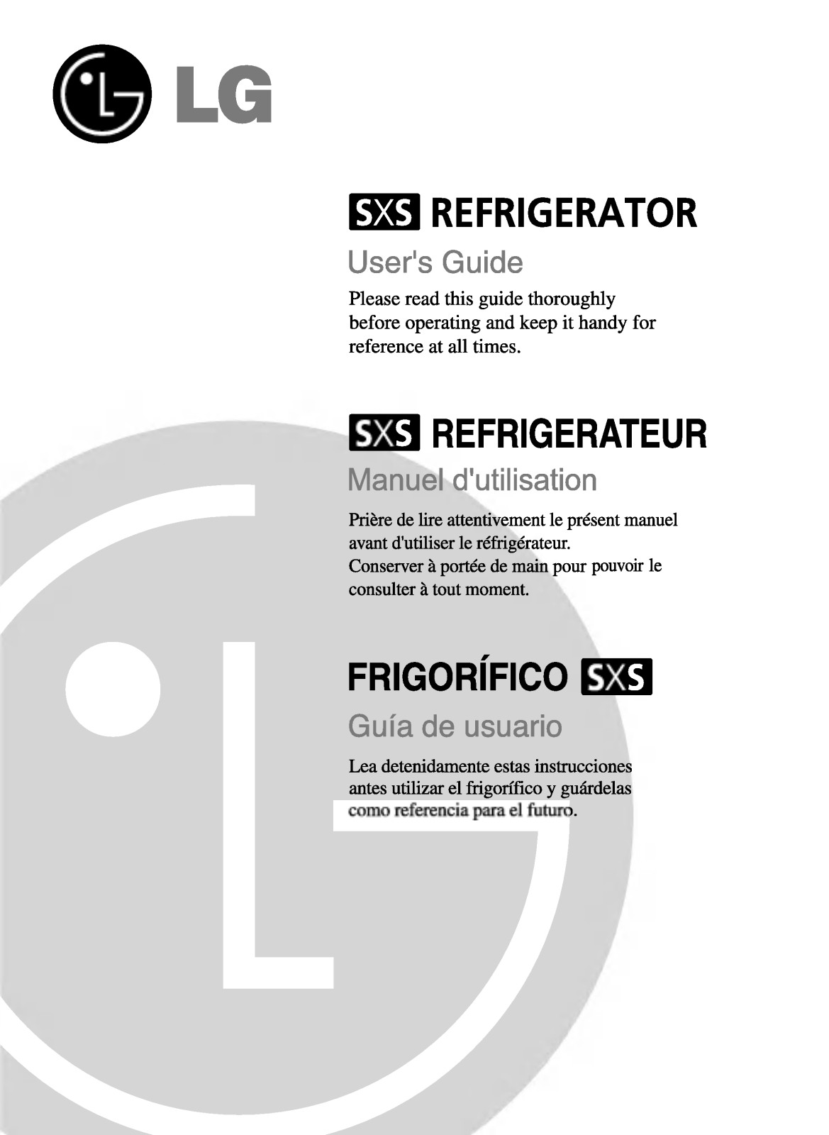 LG GR-P257STH Owner's Manual