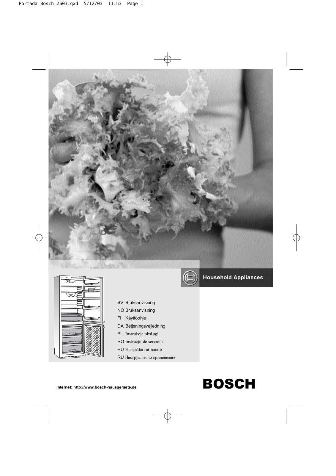 Bosch KGS 36310 User Manual