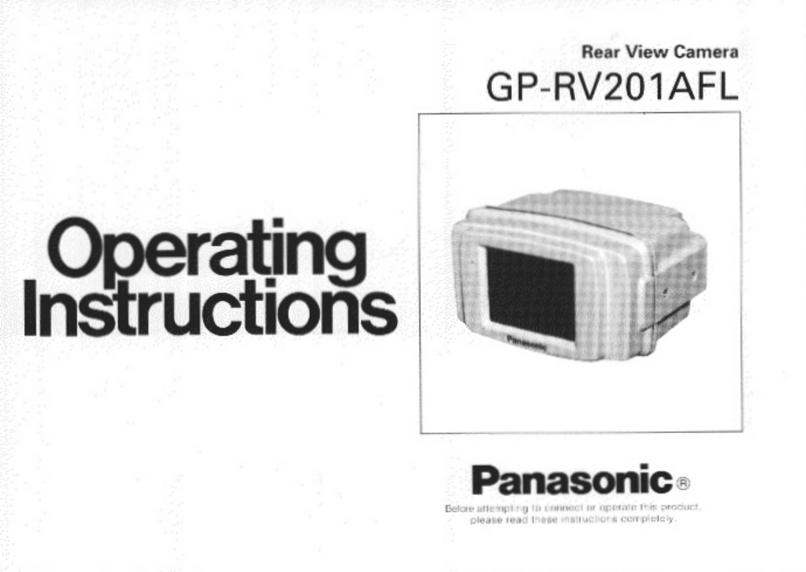 Panasonic GP-RV201AFL User Manual