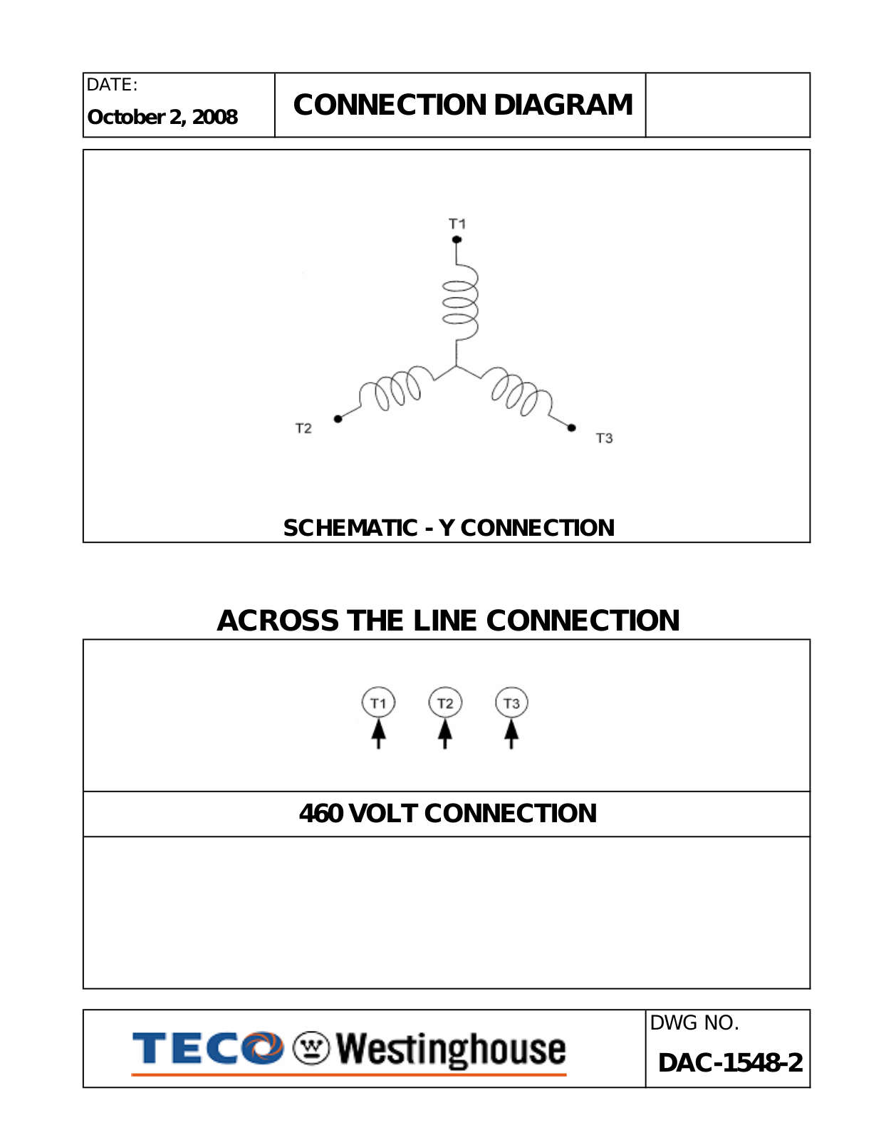 Teco HB0012C Connection Diagram