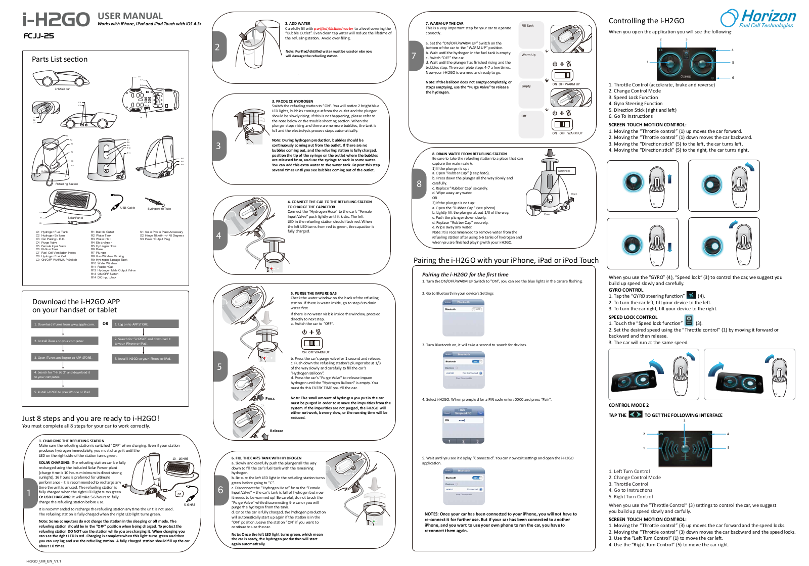 JIANGSU HORIZON NEW ENERGY TECHNOLOGIES FCJJ25 User Manual