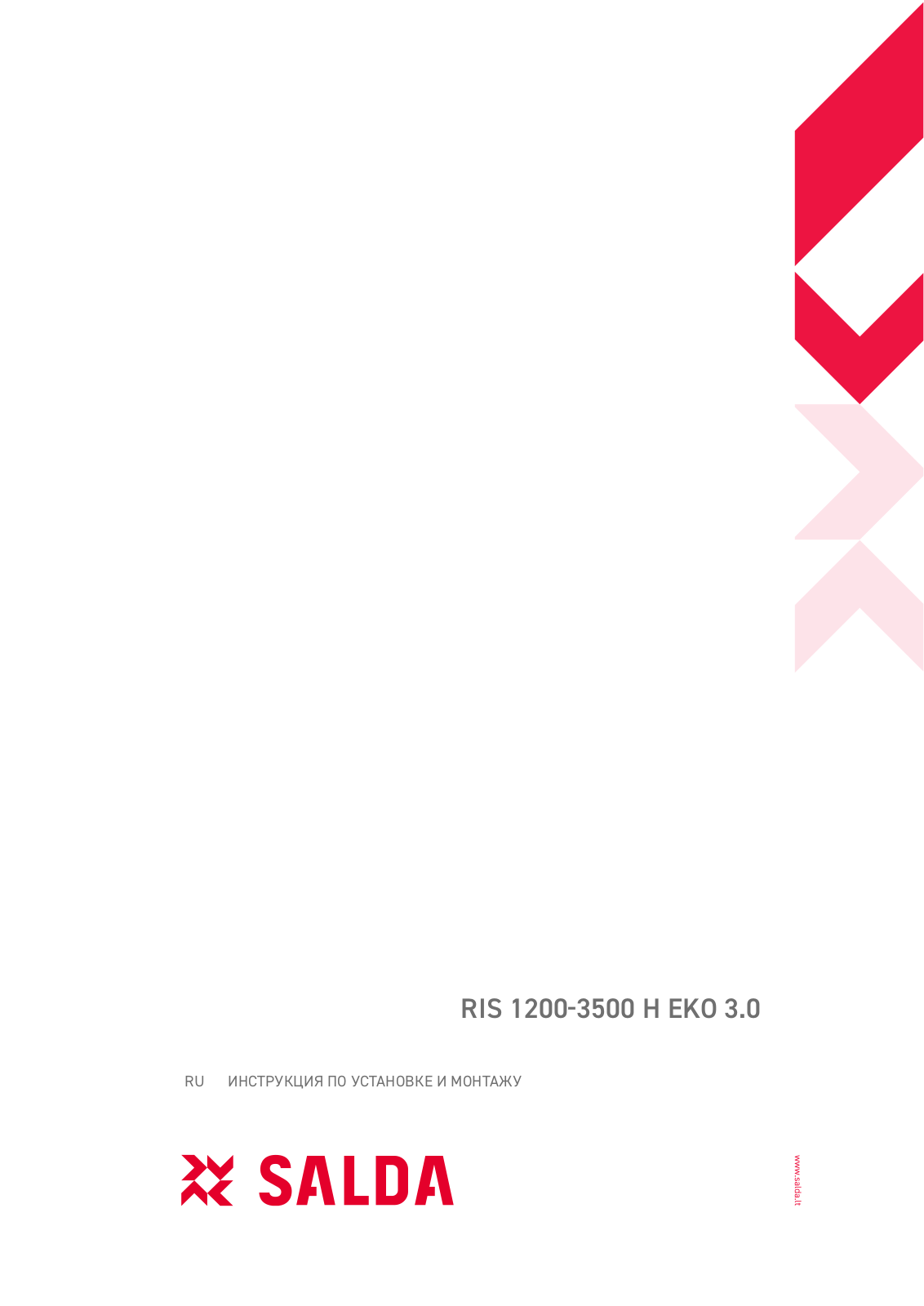 SALDA RIS 3500 HEL EKO 3.0, RIS 2500 HWR EKO 3.0, RIS 3500 HWL EKO 3.0, RIS 2500 HER EKO 3.0 MOUNTING AND INSTALLATION INSTRUCTION