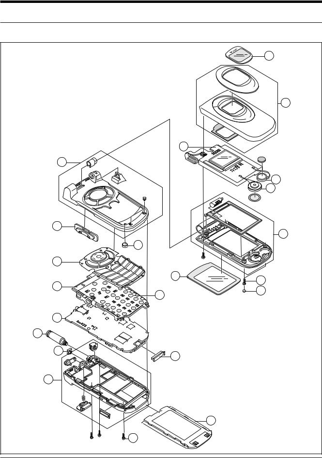 Samsung SGH-S100 Expoioded View and Parts List