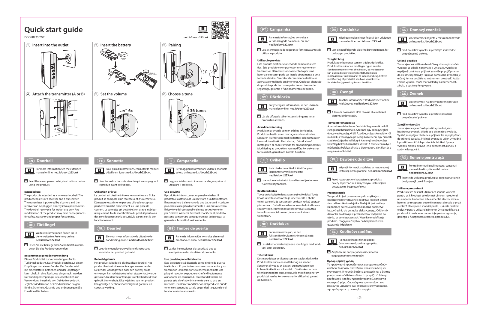 Nedis DOORB223CWT User guide - ManualMachine.com