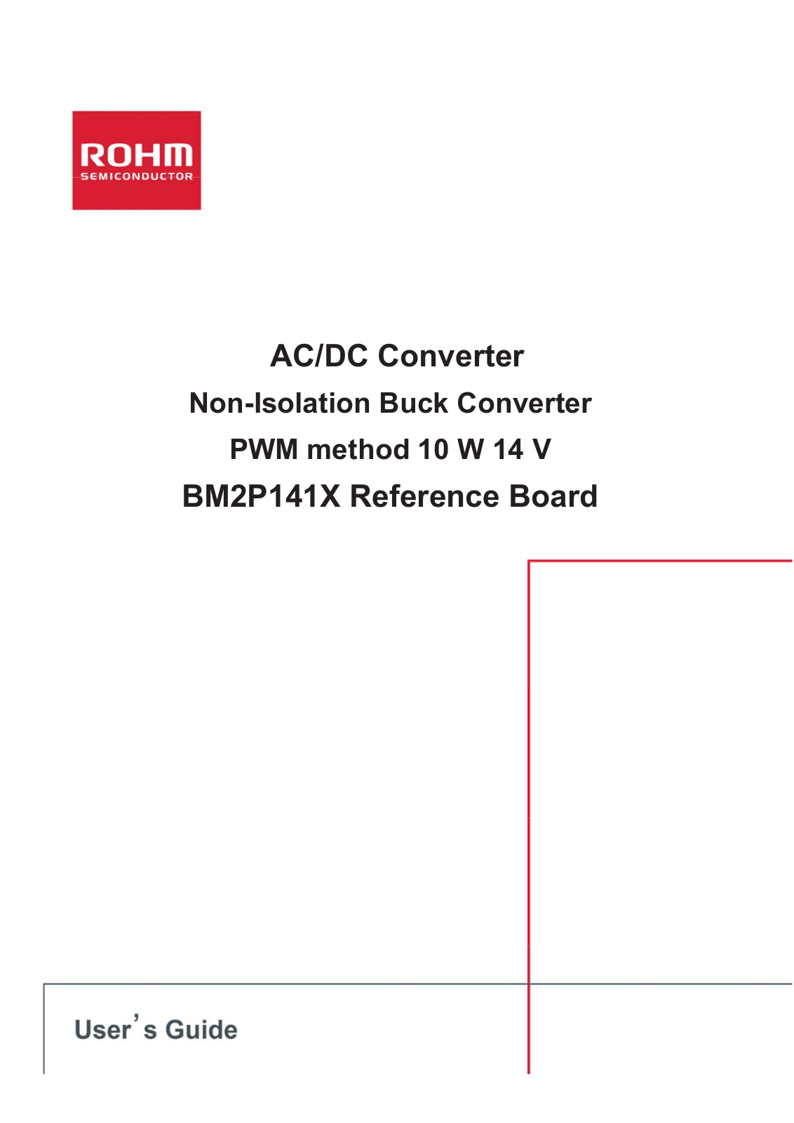 Rohm BM2P141X, BM2P141X-EVK-001 User Manual