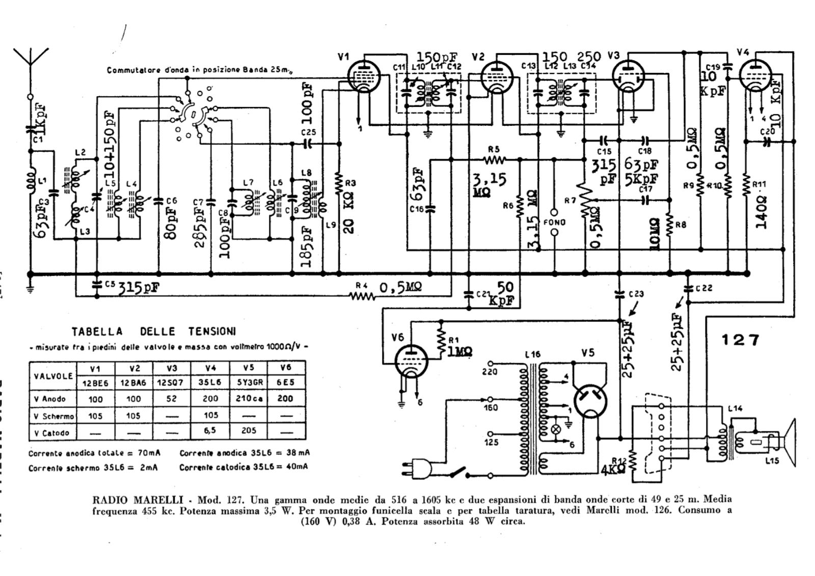 Radiomarelli 127 schematic