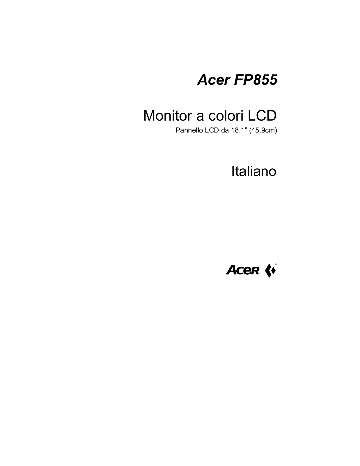 Acer FP855 User Manual