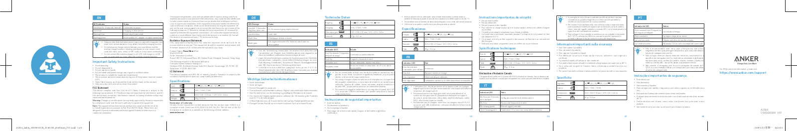 Anker Innovations A2504 user manual