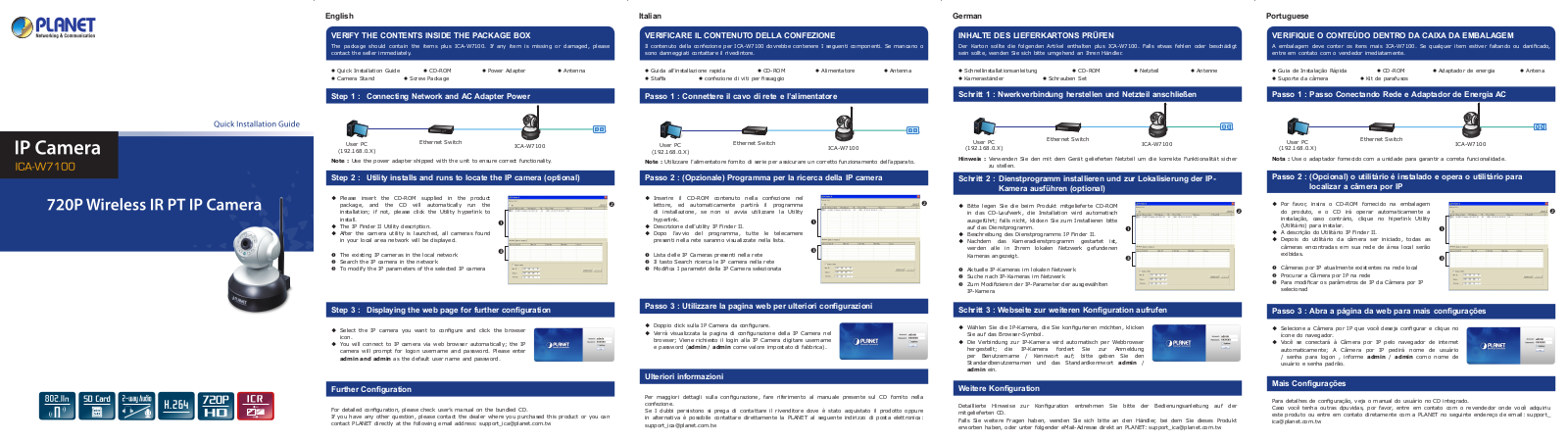 PLANET ICA-W7100 User Manual