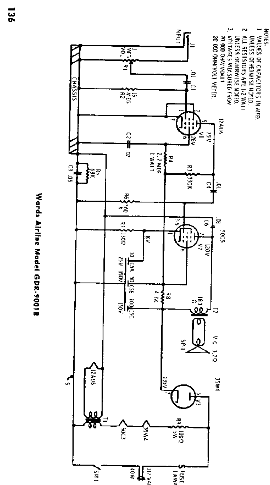 Airline Wards gdr9001b schematic