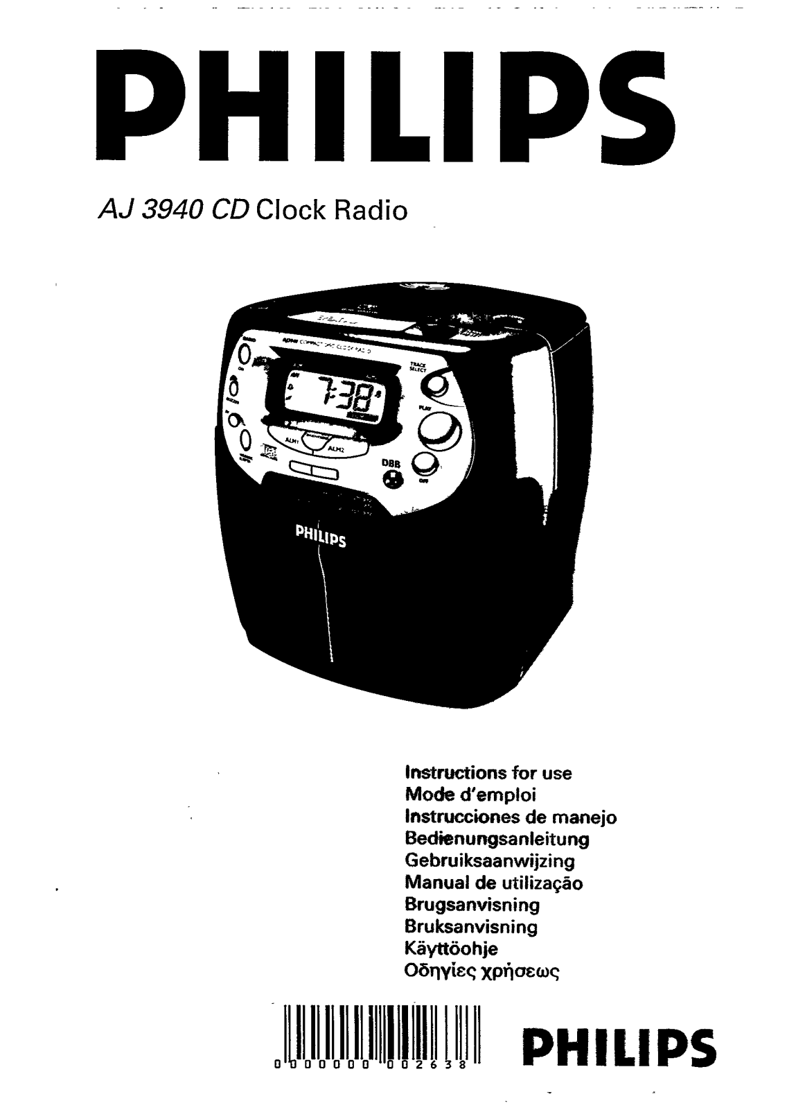 Philips AJ3940/17, AJ3940/00, AJ3940/01, AJ3940/05 User Manual