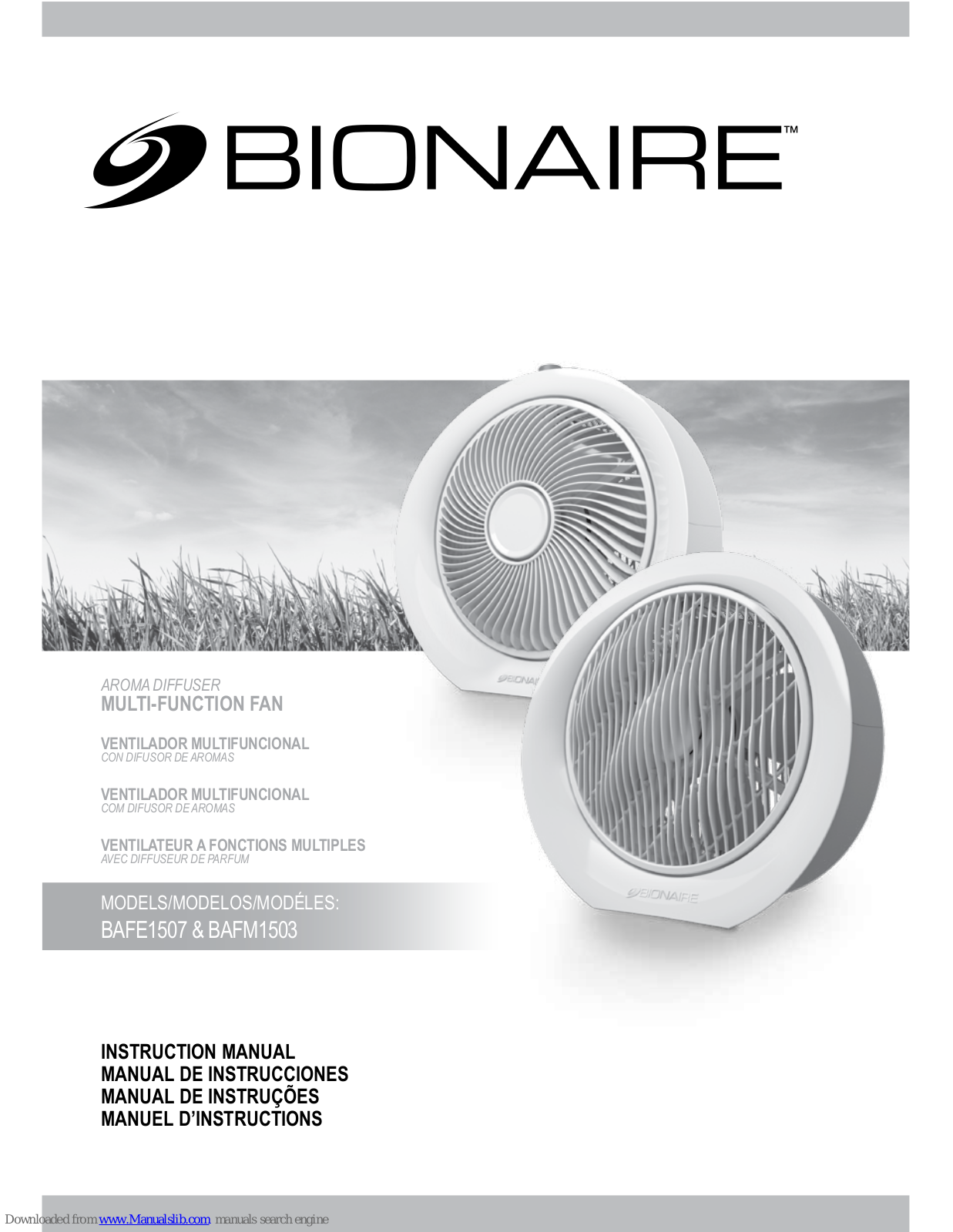 Bionaire BAFE1507, BAFM1503 Instruction Manual