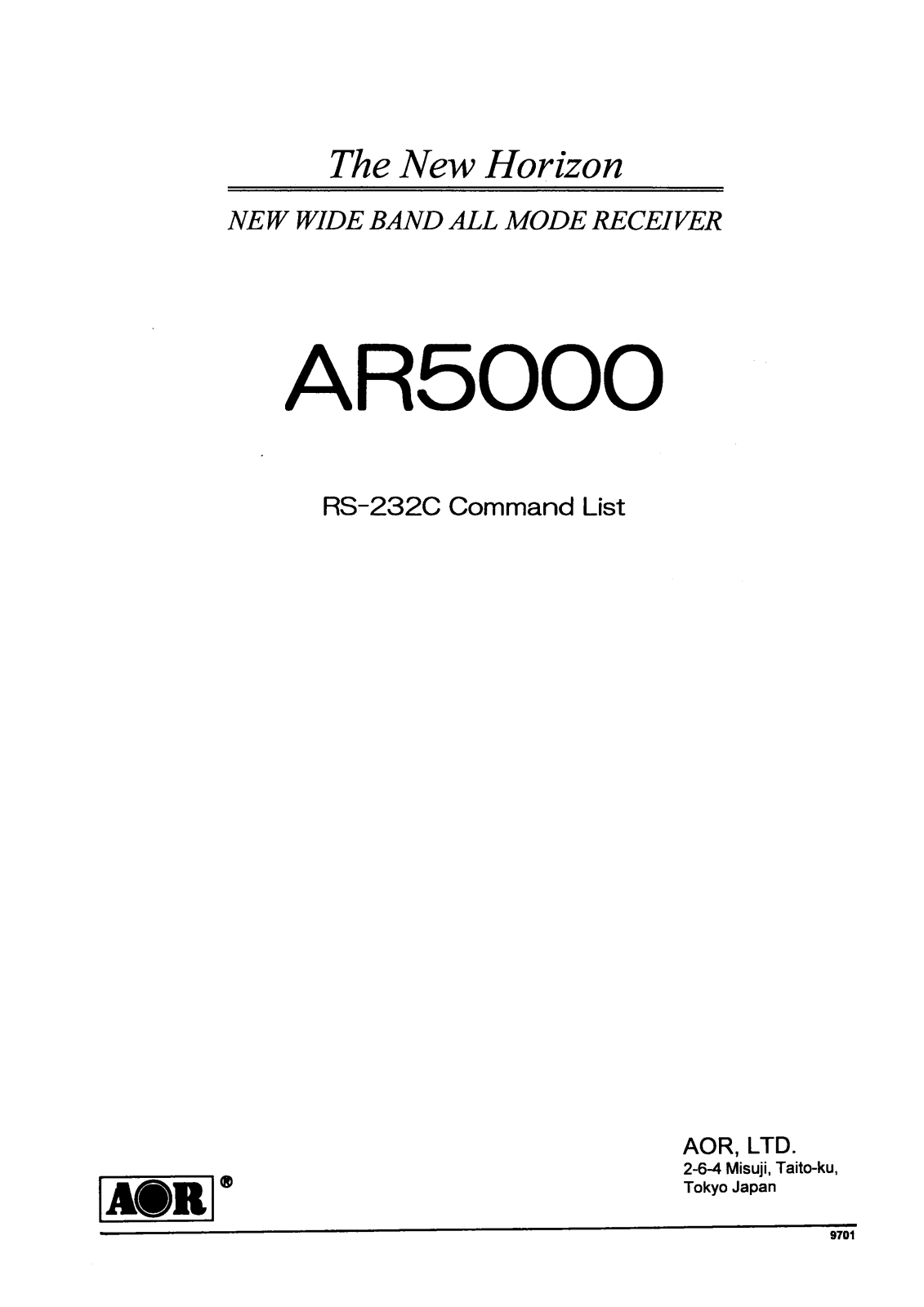 AOR AR5000 Reference