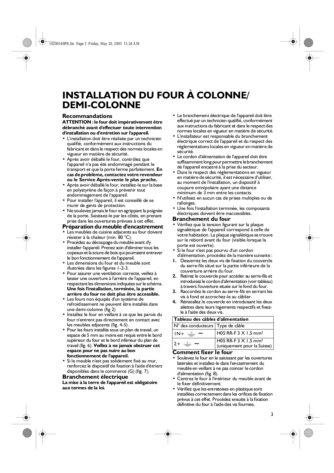 WHIRLPOOL AKZ456IX User Manual