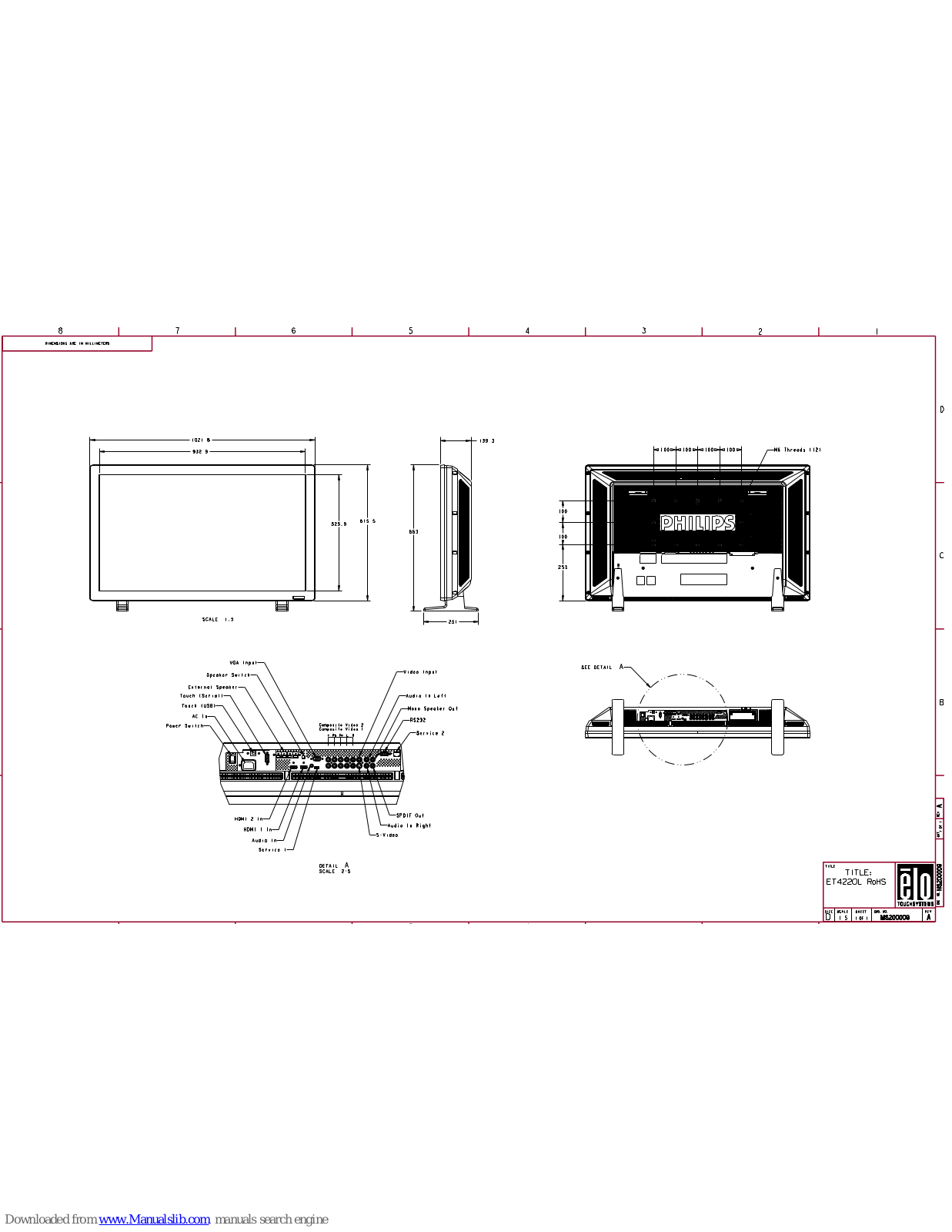 Philips 4220L Specifications