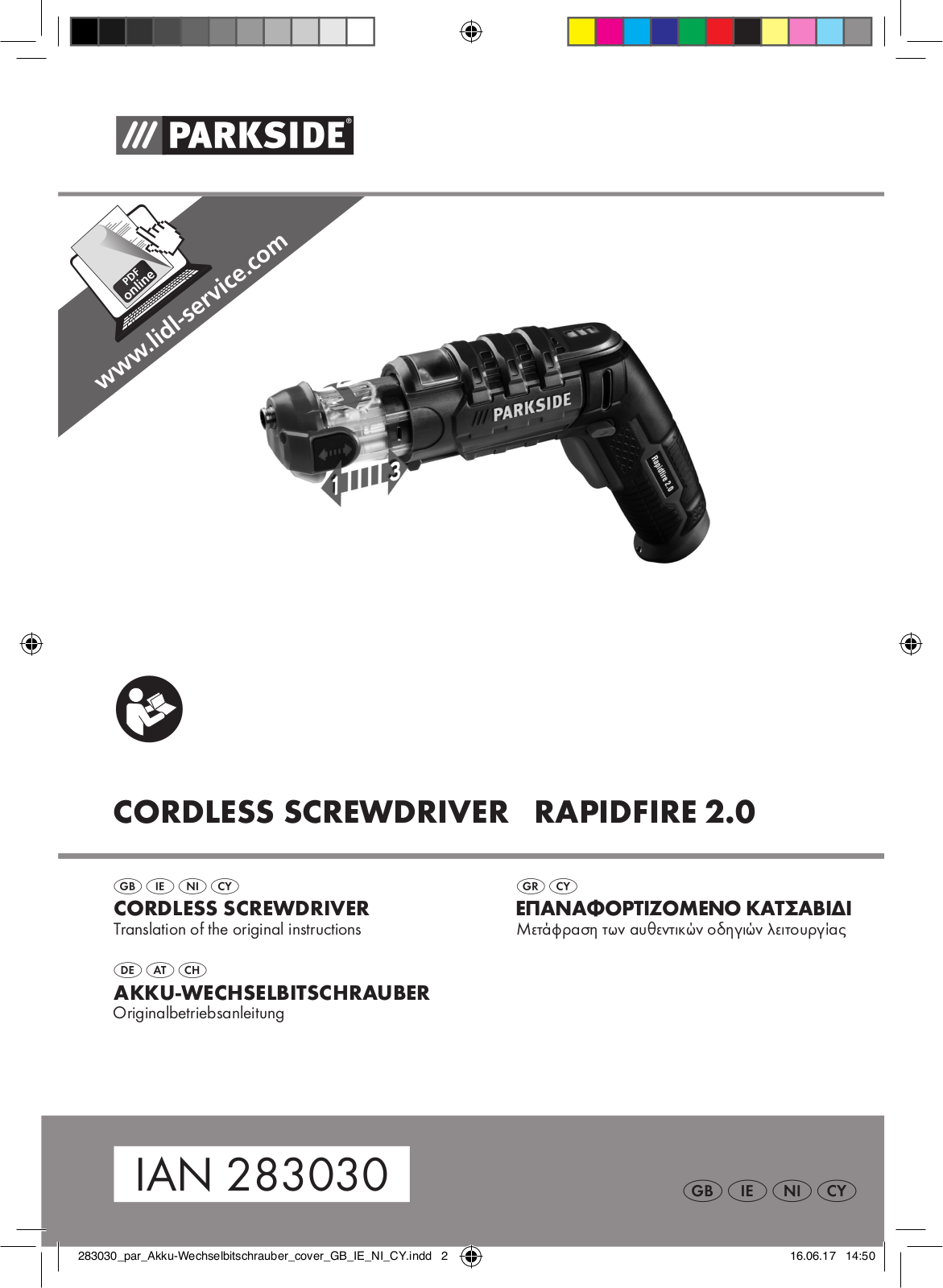 Parkside RAPIDFIRE 2.0 Translation Of The Original Instructions