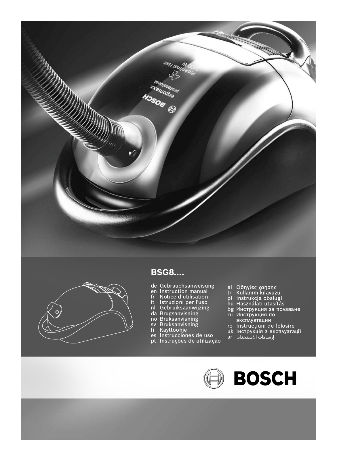 Bosch BSG 82231 User manual