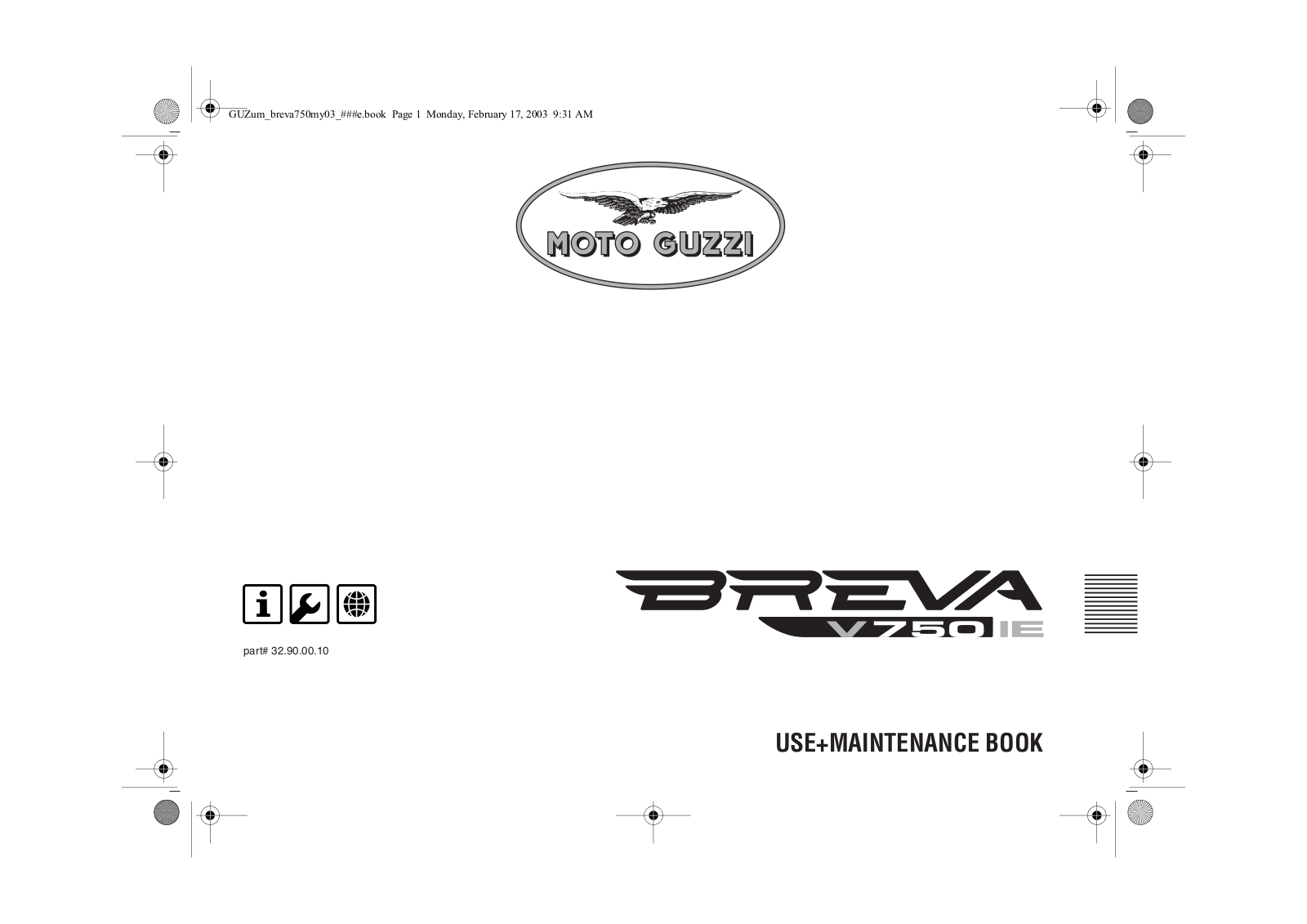 MOTO GUZZI BREVA V750 IR Maintance Manual