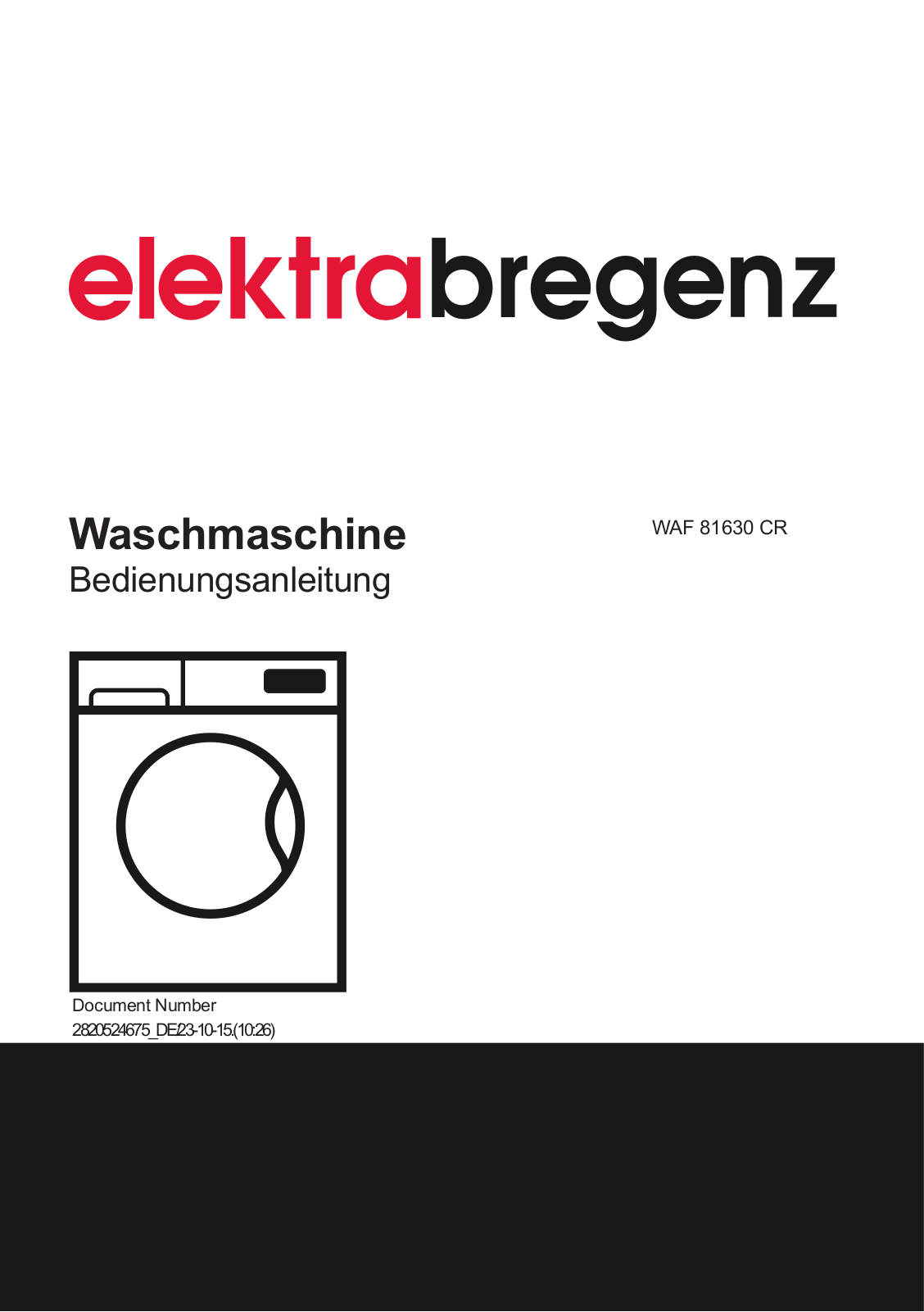 Elektra Bregenz WAF 81630 CR User Manual