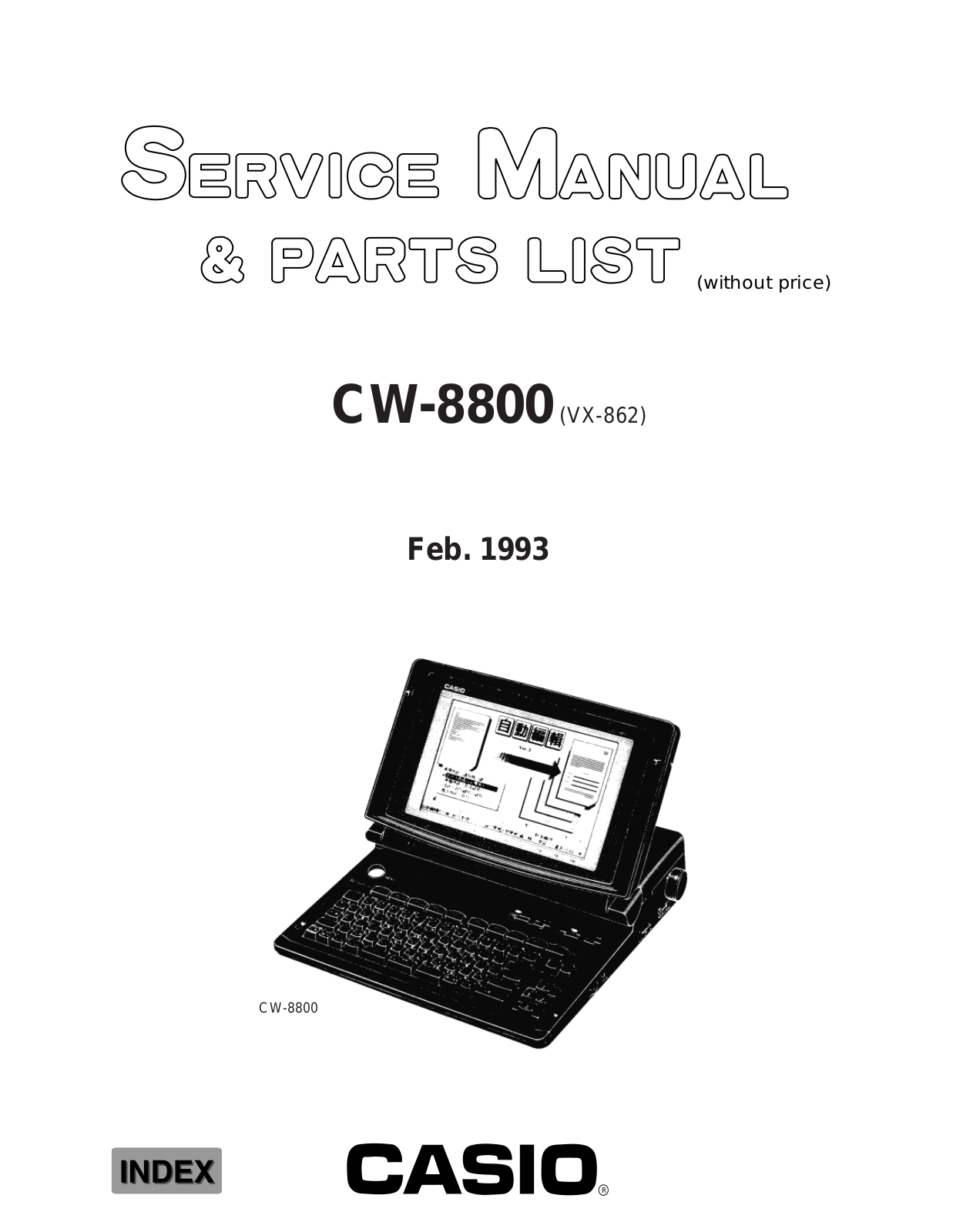 Casio CW8800 Service Manual