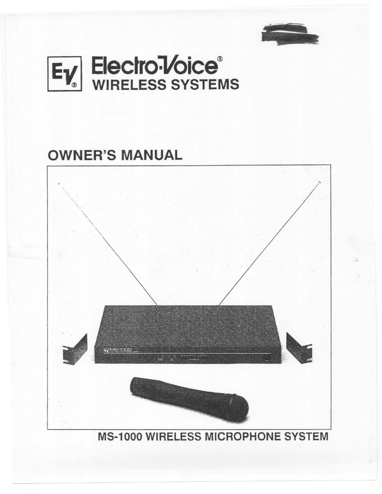 Electro-Voice MS-1000 User Manual