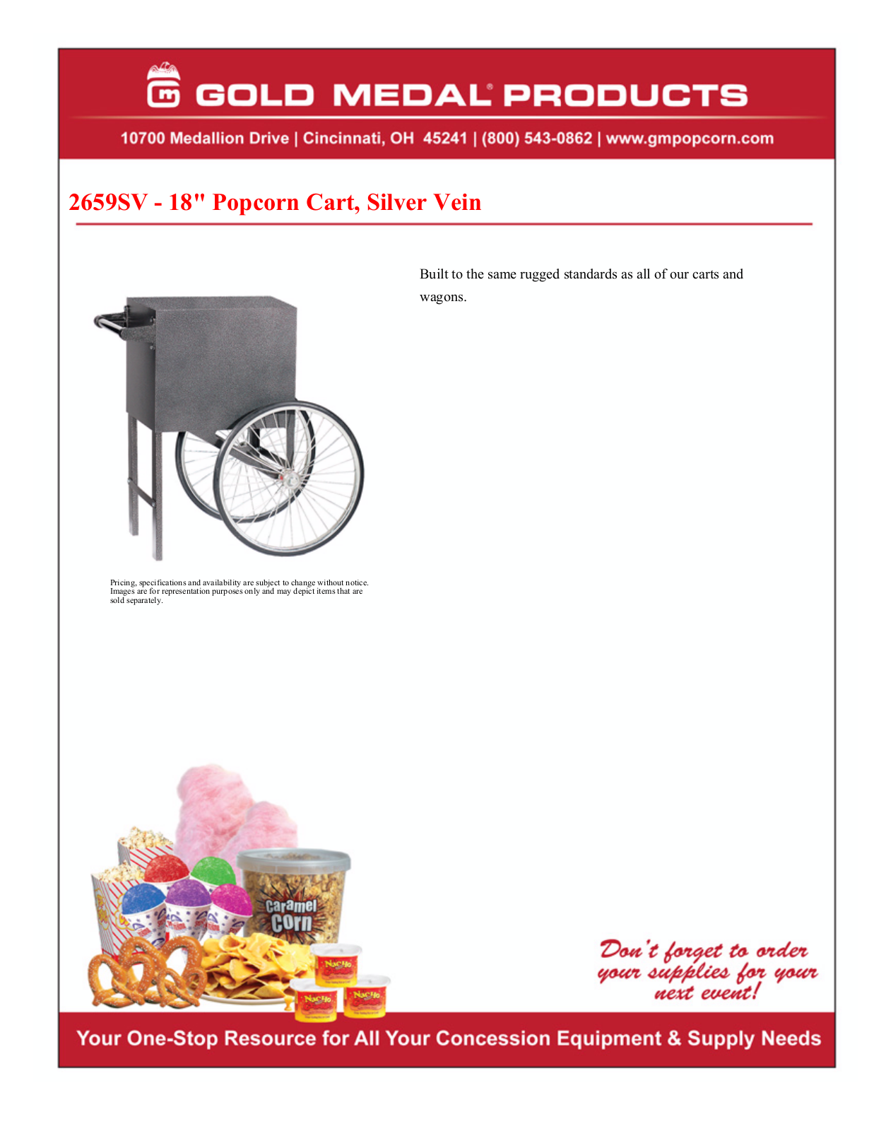 Gold Medal 2659SV User Manual