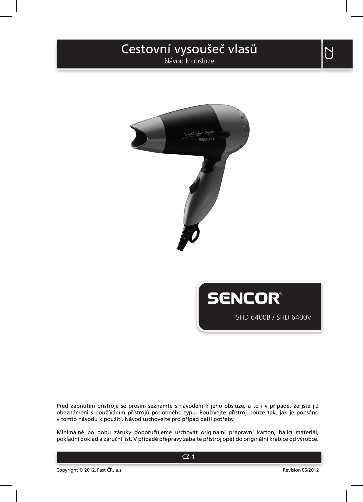 Sencor SHD 6400B User Manual