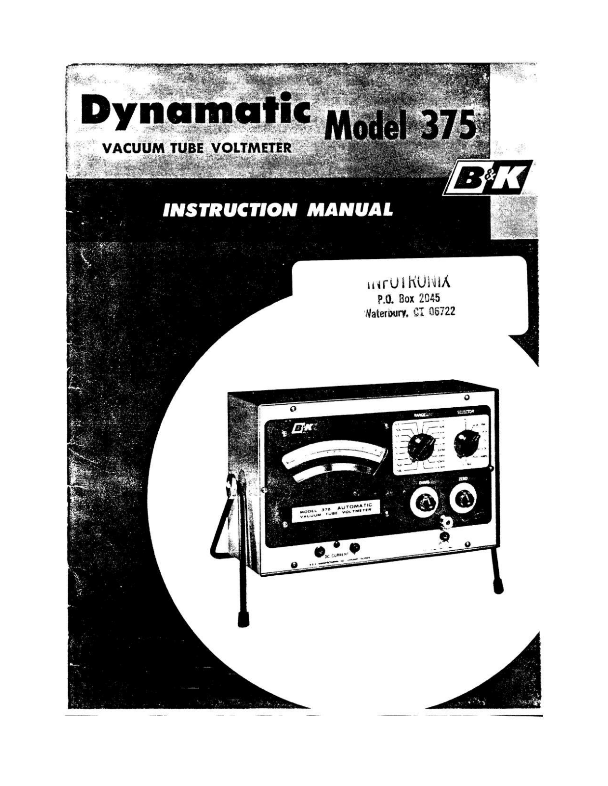 B&K 375 VTVM User Manual