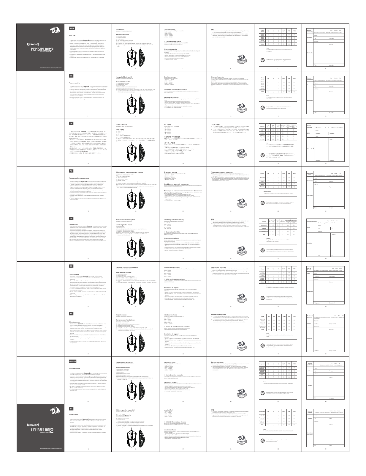 Redragon Nemeanlion 2 User Manual