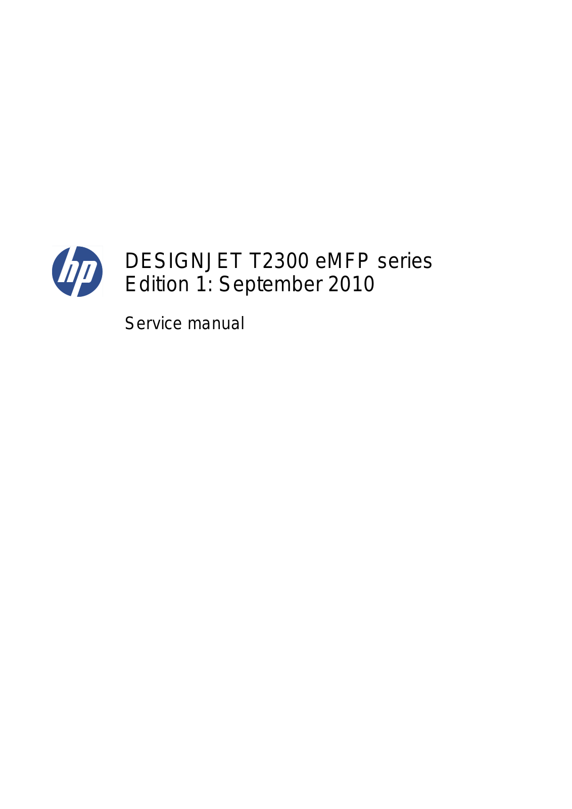 HP Designjet T2300 service manual