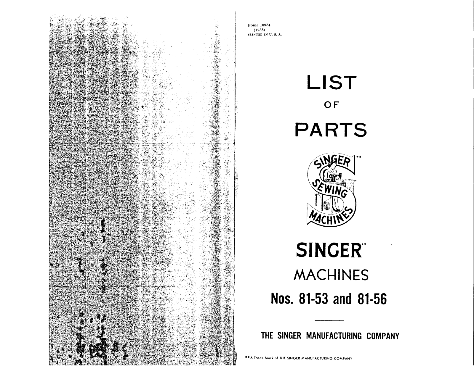 Singer 81-56, 81-53 User Manual