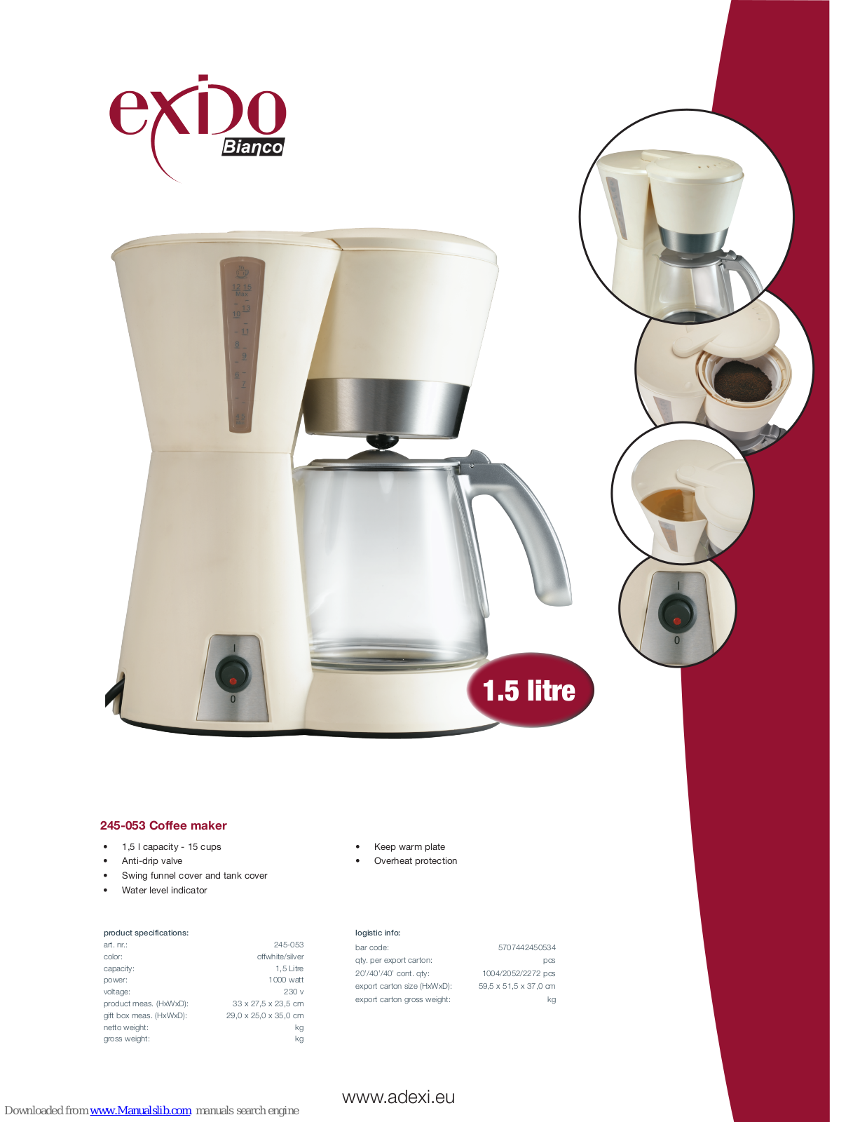 Exido 245-053 Specifications - ManualMachine.com