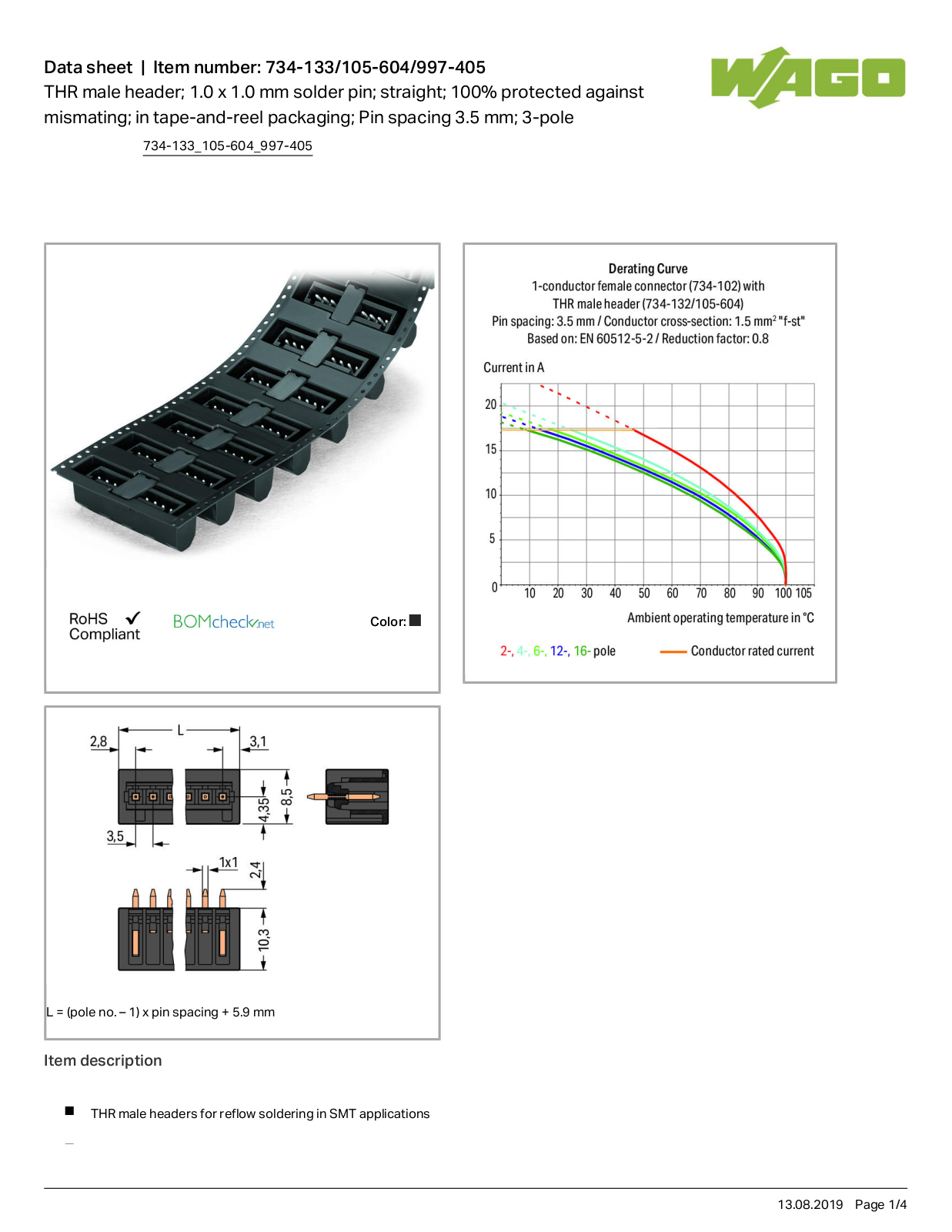 Wago 734-133/105-604/997-405 Data Sheet