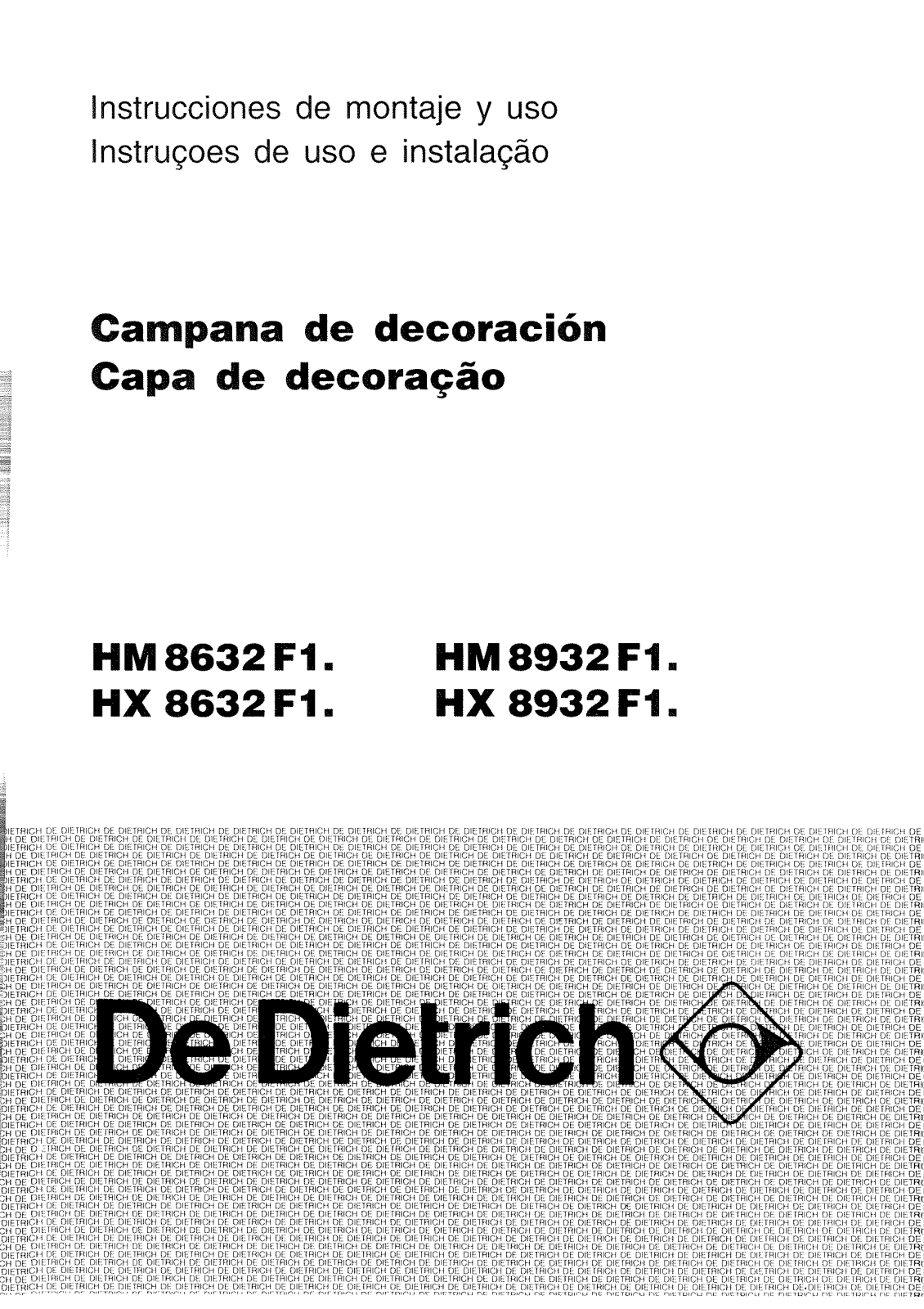 De dietrich hm8632f1, hm8932f1, hx8632f1, hx8932f1 User Manual