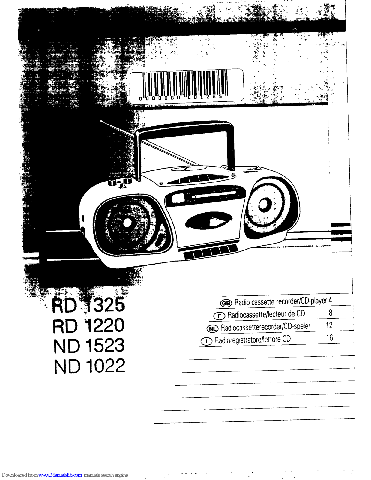 Philips RD 1325, RD 1220, ND 1523, ND 1022 User Manual