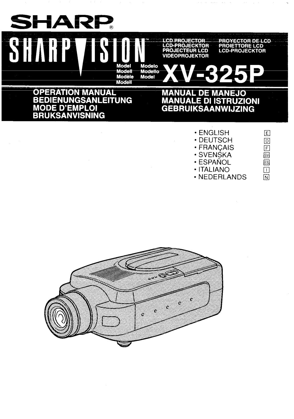 Sharp XV-325P Operation Manual