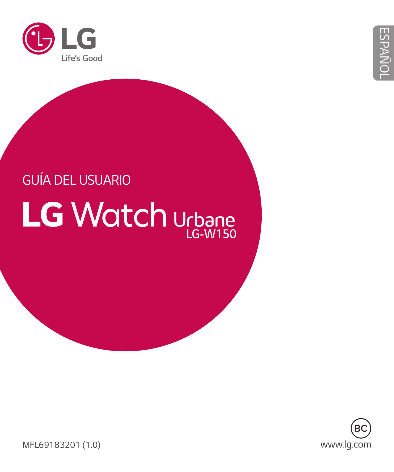 LG LGW150 Instruction manual