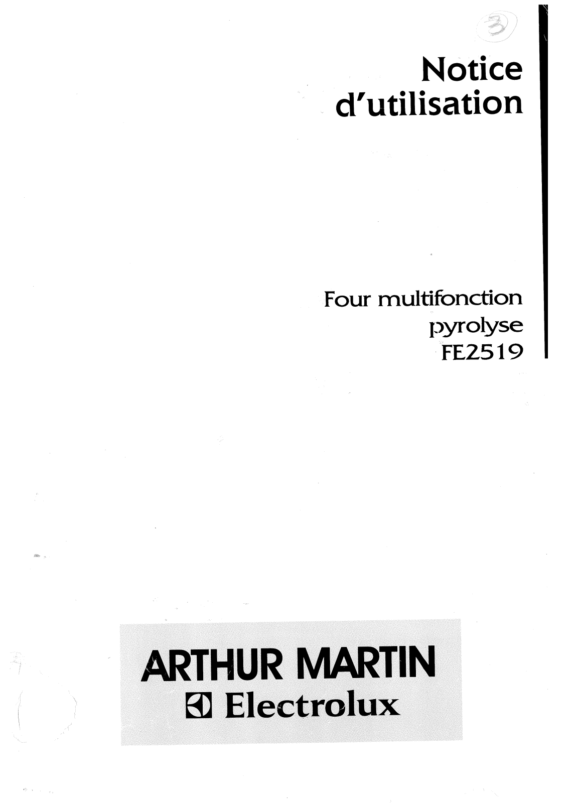 ARTHUR MARTIN FE2519 User Manual