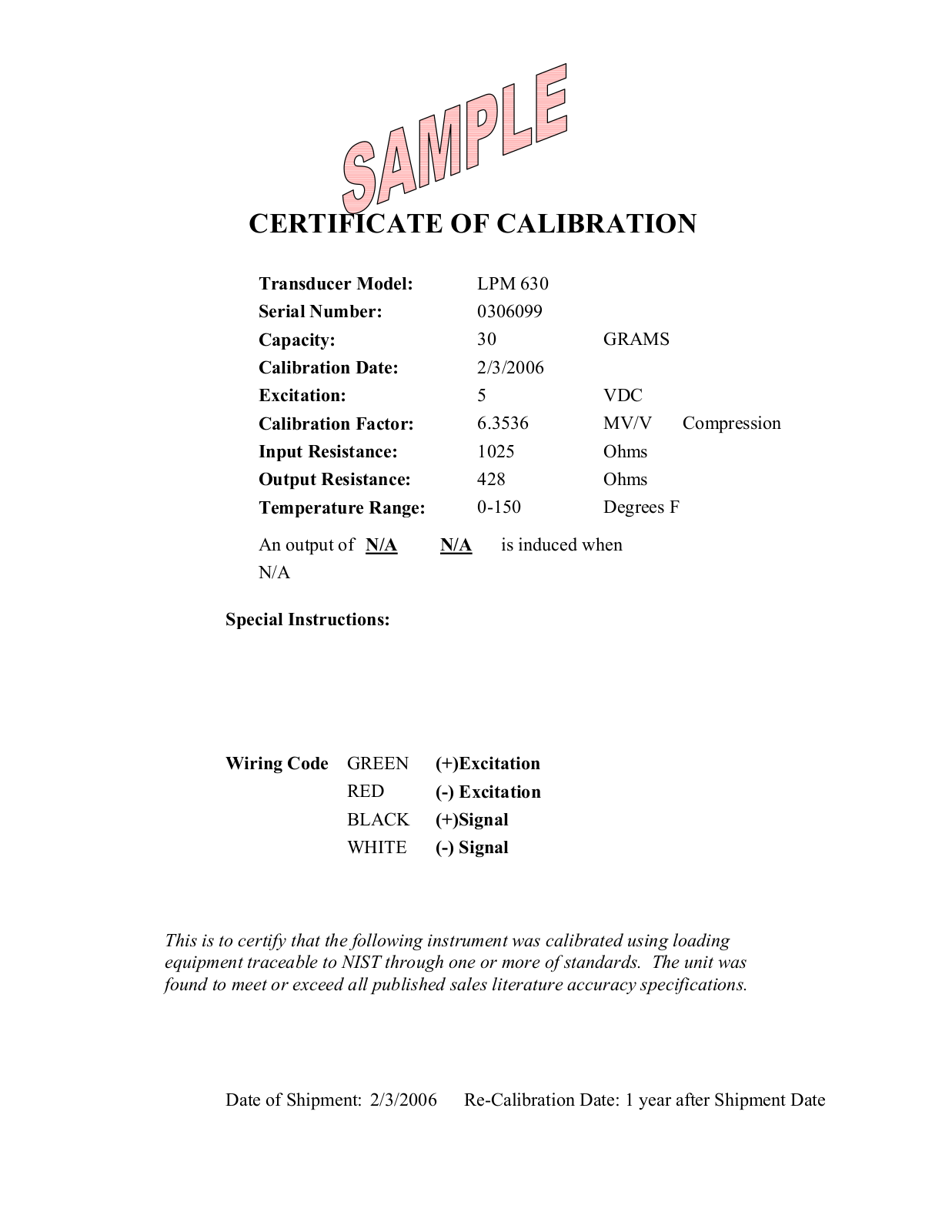 Cooper Instruments LPM630-1 User Manual